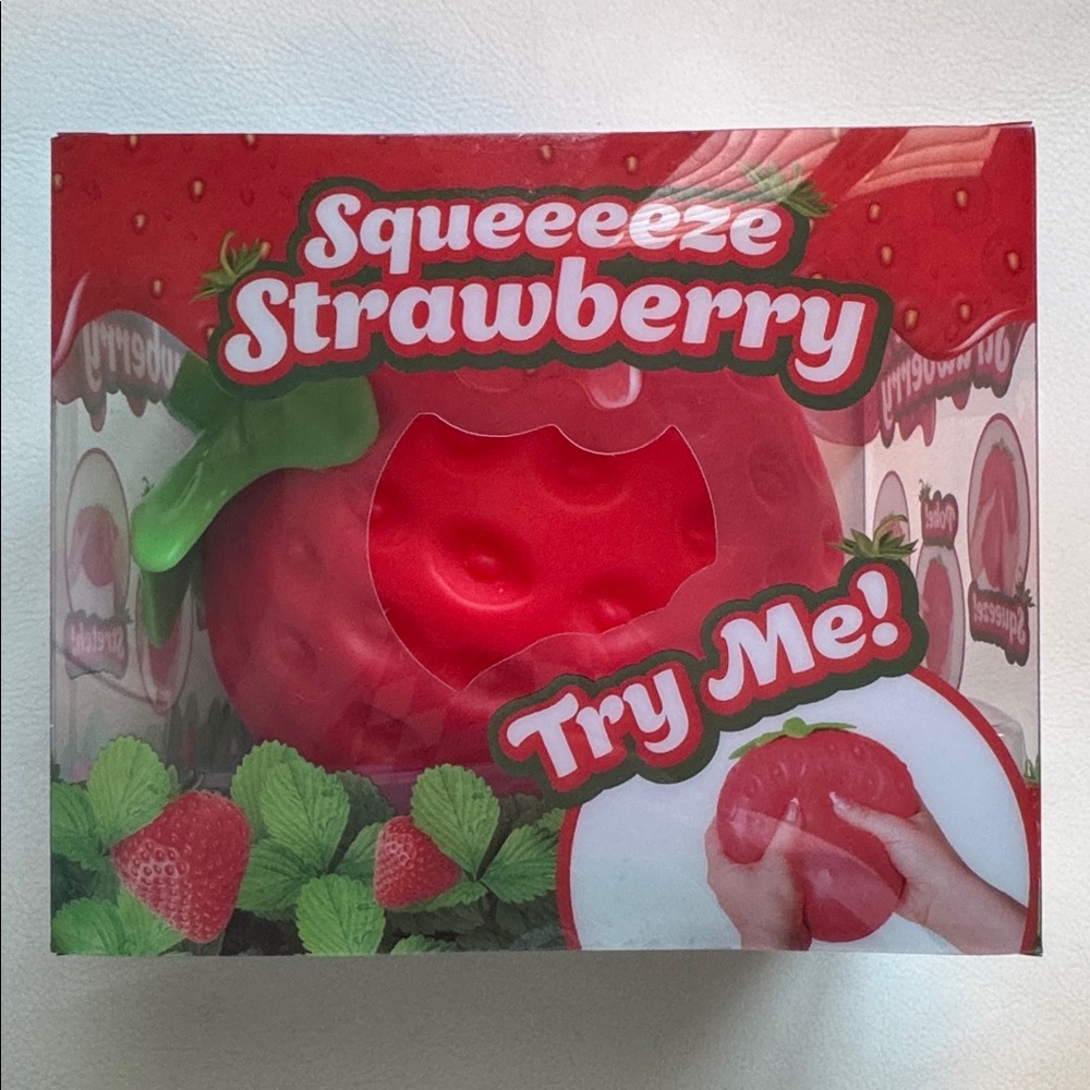 SHIPS TODAY! VIRAL Strawberry TikTok Sunny Days Squeezy Squishy Fruit Toy